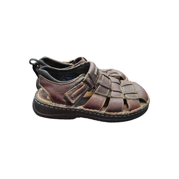 Thom McAn Men's Fisherman's Leather Sandals Size 9 Vintage 90's - Picture 3 of 7